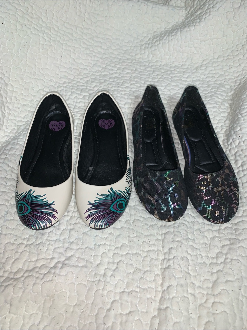 T.U.K. & Cheetah Print Flats 2-Pair Bundle Size 6